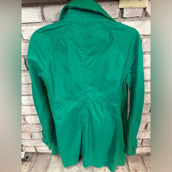 Free People Long Green Coat Size 6 Belt - Picture 5 of 5
